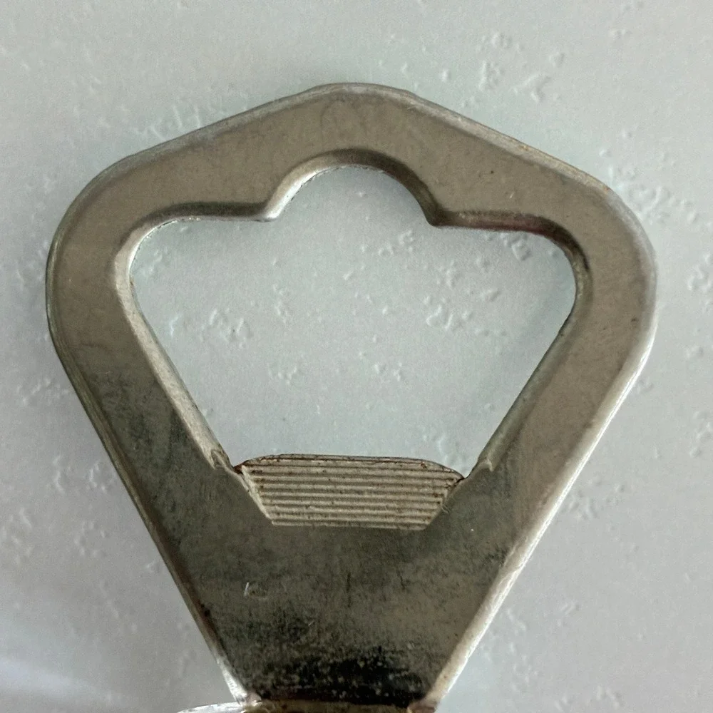 Vintage Bottle Opener Glass Stopper Set of 2 Silver Metal Barware Tools